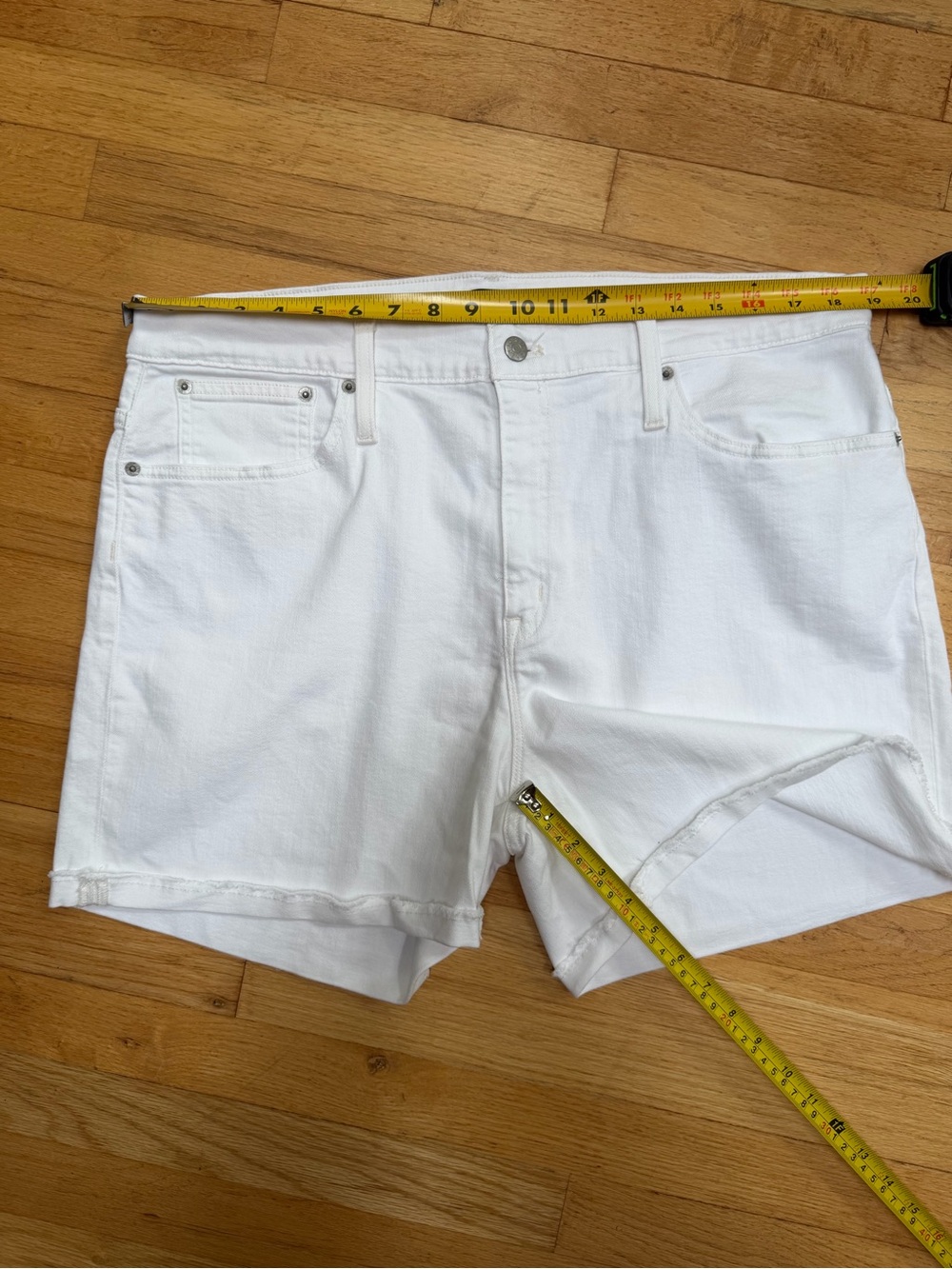 J. Crew White Denim Cutoff Women's Shorts - Picture 3 of 6